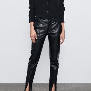 Zara faux leather pants